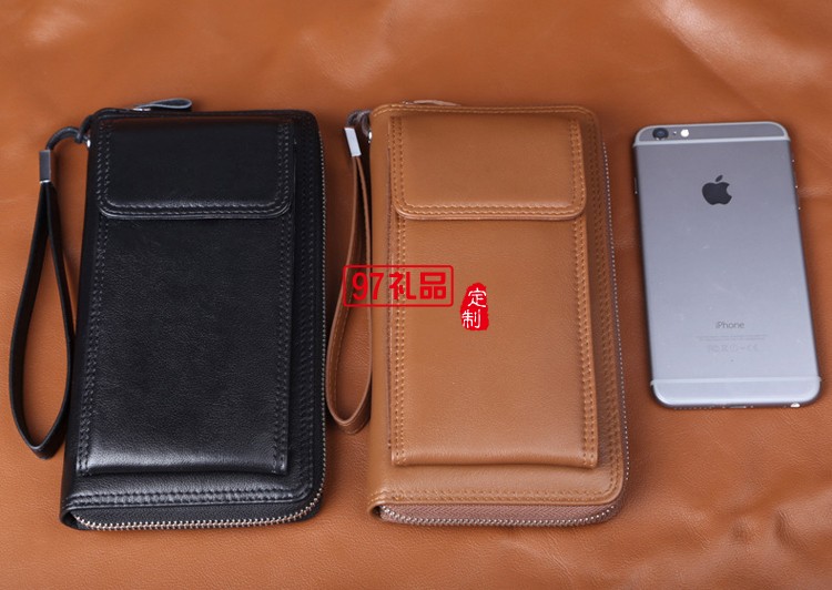 男式真皮手拿包 手機(jī)錢(qián)包 定制企業(yè)LOGO