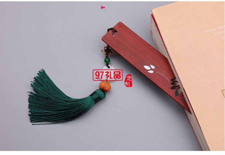 創(chuàng)意古典黑檀書(shū)簽 手工鑲銀復(fù)古書(shū)簽 鏤空荷花鑲銀書(shū)簽