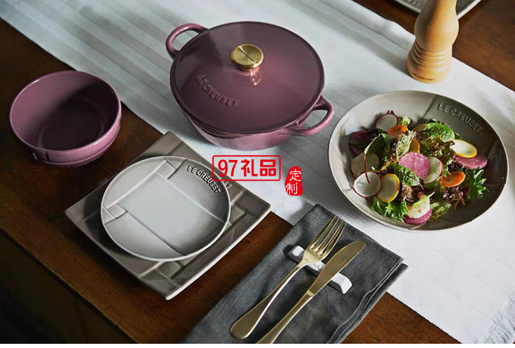 法國(guó)LeCreuse和風(fēng)禪意系列日式餐具浮雕方盤長(zhǎng)盤圓盤深盤