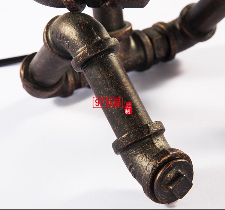創(chuàng)意臺燈工業(yè)復(fù)古風個性水管臺燈餐廳客廳裝飾創(chuàng)意臺燈