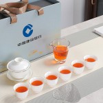 功夫白瓷茶具禮盒套裝陶瓷商務(wù)會議活動實(shí)用送禮