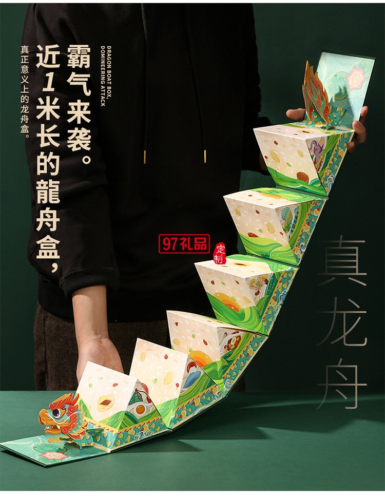 龍行四海創(chuàng)新國風龍舟盒 六粽六味