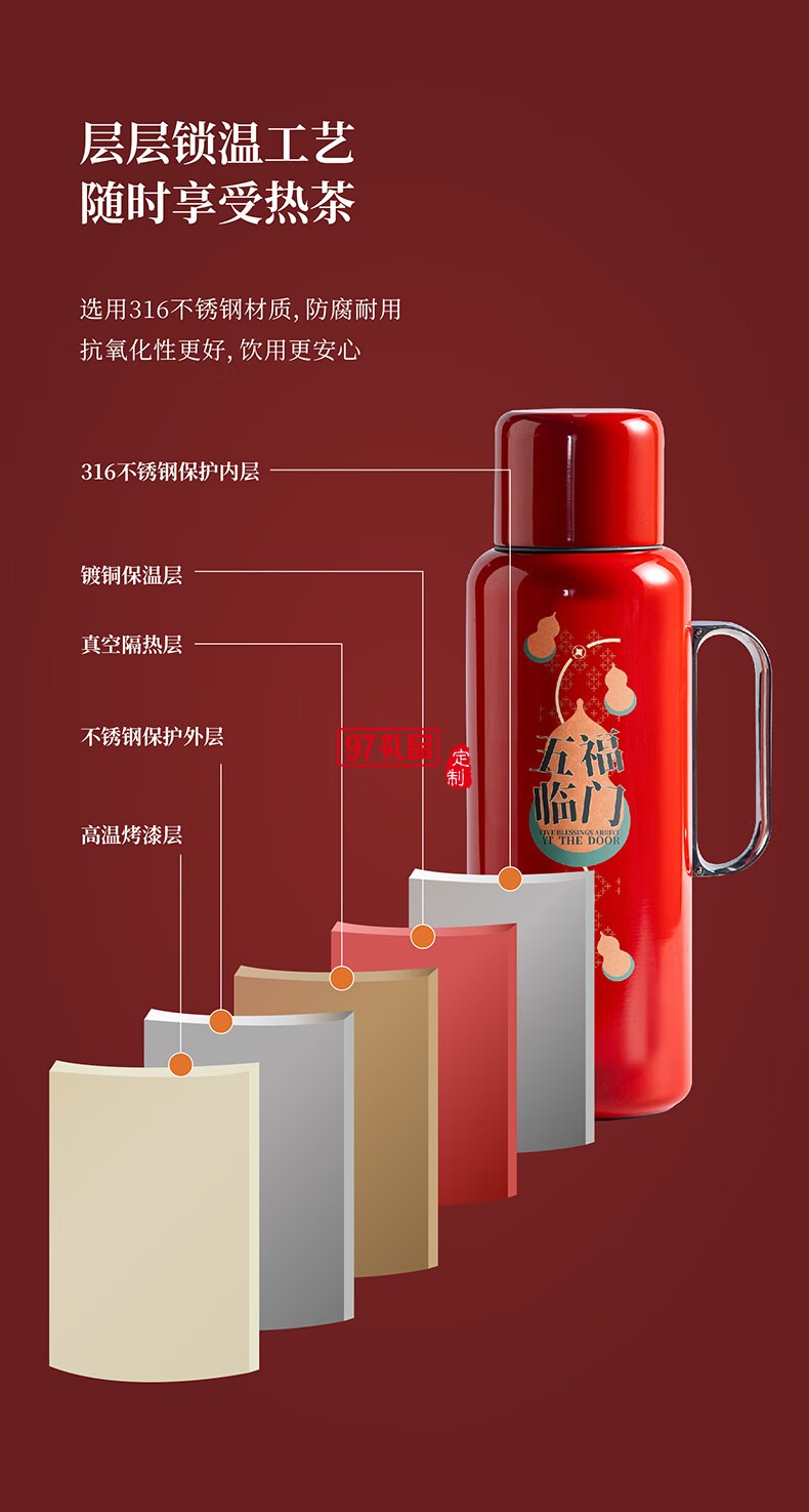 無(wú)侘居「五福臨門」茶禮套裝高端商務(wù)禮贈(zèng)品