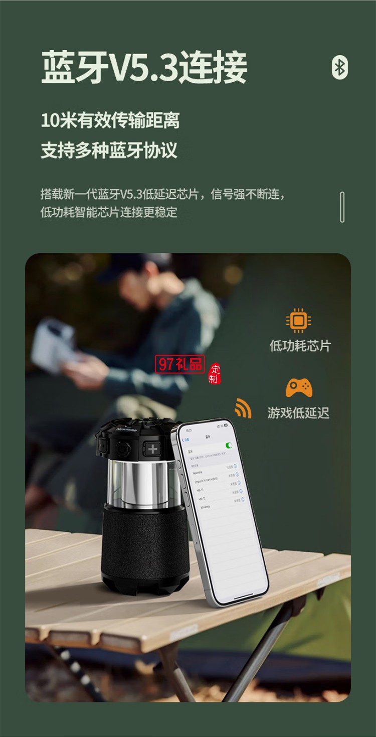 無線藍牙音箱戶外露營便攜音響電腦高音質(zhì)重低音炮環(huán)繞露營小音響立體蘋果華
