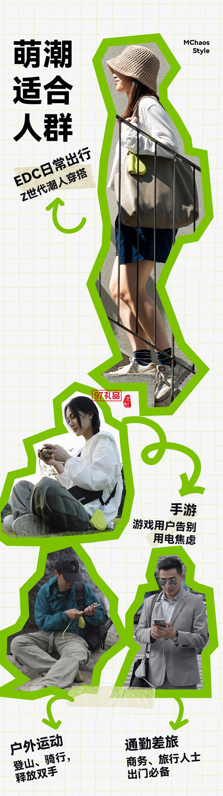 創(chuàng)意卷尺充電寶5000毫安自帶伸縮線PD快充移動電源可設(shè)計(jì)禮品